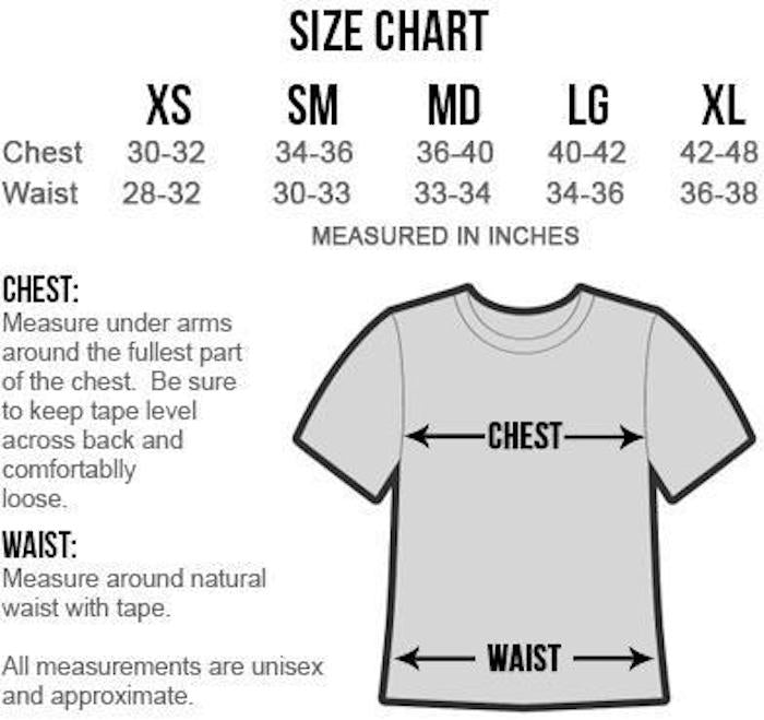 Shirt information and sizes – The History List